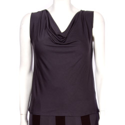 Cowl Neck Top - Charcoal